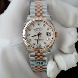 Đồng Hồ Rolex DateJust Mặt MOP Replica 11 Mạ Vàng Hồng Nhà Máy THB 31mm (2)