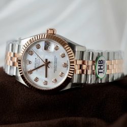 Đồng Hồ Rolex DateJust Mặt MOP Replica 11 Mạ Vàng Hồng Nhà Máy THB 31mm (2)
