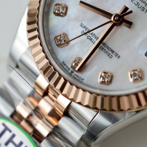 Đồng Hồ Rolex DateJust Mặt MOP Replica 11 Mạ Vàng Hồng Nhà Máy THB 31mm (2)