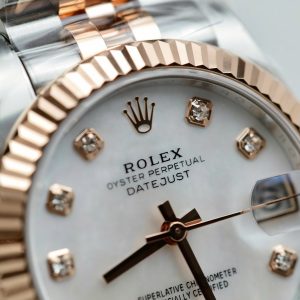 Đồng Hồ Rolex DateJust Mặt MOP Replica 11 Mạ Vàng Hồng Nhà Máy THB 31mm (2)