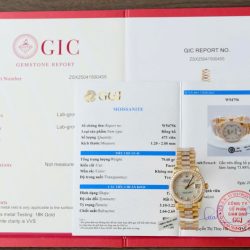 Đồng Hồ Rolex DateJust Nữ Mặt Khảm Xà Cừ Chế Tác Bọc Vàng Đính Moissanite 31mm (2)