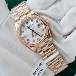 Đồng Hồ Rolex DateJust Nữ Mặt MOP Chế Tác Bọc Vàng Hồng 31mm (2)