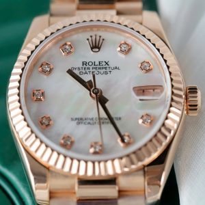 Đồng Hồ Rolex DateJust Nữ Mặt MOP Chế Tác Bọc Vàng Hồng 31mm (2)