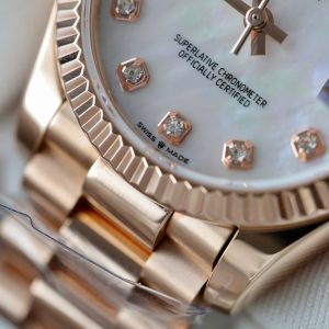 Đồng Hồ Rolex DateJust Nữ Mặt MOP Chế Tác Bọc Vàng Hồng 31mm (2)