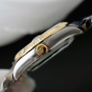 Đồng Hồ Rolex DateJust Nữ Mặt Vàng Nho Replica 11 Mạ Vàng Xưởng THB 31mm (1)