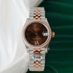 Đồng Hồ Rolex DateJust Nữ Rep 11 Mặt Chocolate Cọc Số La Mã THB 31mm (2)