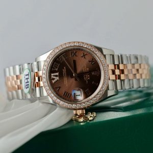 Đồng Hồ Rolex DateJust Nữ Rep 11 Mặt Chocolate Cọc Số La Mã THB 31mm (2)