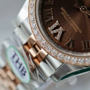 Đồng Hồ Rolex DateJust Nữ Rep 11 Mặt Chocolate Cọc Số La Mã THB 31mm (2)