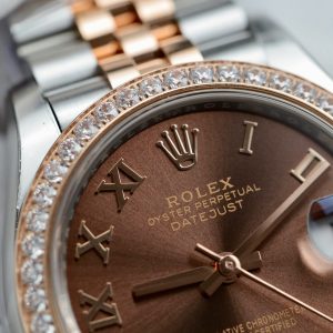 Đồng Hồ Rolex DateJust Nữ Rep 11 Mặt Chocolate Cọc Số La Mã THB 31mm (2)