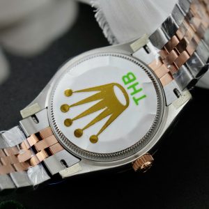 Đồng Hồ Rolex DateJust Nữ Replica 11 Demi Vàng Hồng Mặt Chocolate THB 31mm (2)