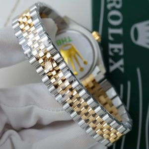 Đồng Hồ Rolex DateJust Rep Cao Cấp Nữ Mặt Khảm Xà Cừ Mạ Vàng Nhà Máy THB 31mm (1)