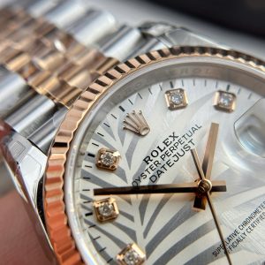 Đồng Hồ Rolex DateJust Replica 11 Mặt Lá Cây Nhiệt Đới Cọc Số Đính Đá VSF 36mm (2)