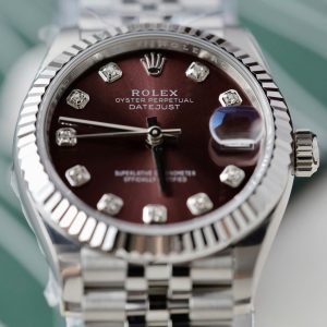 Đồng Hồ Rolex DateJust Replica 11 Mặt Vang Nho Dây Jubilee Xưởng THB 31mm (2)