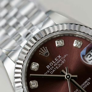 Đồng Hồ Rolex DateJust Replica 11 Mặt Vang Nho Dây Jubilee Xưởng THB 31mm (2)