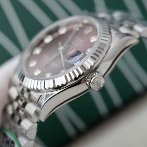 Đồng Hồ Rolex DateJust Replica 11 Mặt Vang Nho Dây Jubilee Xưởng THB 31mm (2)