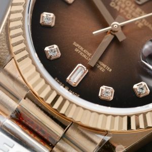 Đồng Hồ Rolex Day-Date Mặt Chocolate Replica 11 Mạ Vàng Hồng Trọng Lượng 159 Gram Xưởng QF 36mm (2)