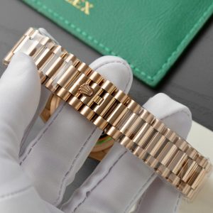 Đồng Hồ Rolex Day-Date Mặt Chocolate Replica 11 Mạ Vàng Hồng Trọng Lượng 159 Gram Xưởng QF 36mm (2)