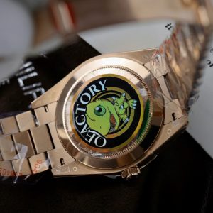 Đồng Hồ Rolex Day-Date Mặt Hồng Sundust Replica 11 Mạ Vàng Hồng Trọng Lượng 186 Grams QF 40mm (2)