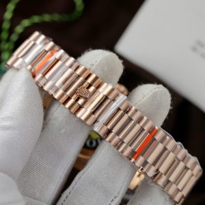 Đồng Hồ Rolex Day-Date Mặt Hồng Sundust Replica 11 Mạ Vàng Hồng Trọng Lượng 186 Grams QF 40mm (2)