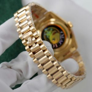 Đồng Hồ Rolex Day-Date Mặt MOP Replica 11 Mạ Vàng Trọng Lượng 159 Gram Xưởng QF 36mm (2)