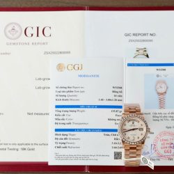 Đồng Hồ Rolex Day-Date Mặt Thiên Thạch Tuỳ Chỉnh Bọc Vàng Thật + Cọc Số Kim Cương Moissanite Baguette 36mm (9)