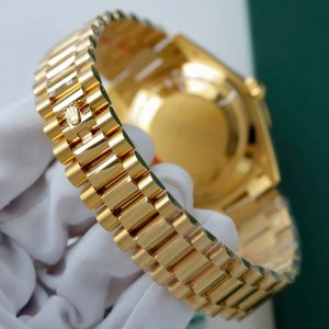 Đồng Hồ Rolex Day-Date Mặt Vàng Champagne Chế Tác Bọc Vàng Thật Nặng 176 Grams Xưởng GM 40mm (2)