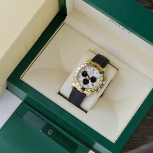 Đồng Hồ Rolex Daytona 116519 Mặt Trắng Chế Tác Bọc Vàng Thật Nhà Máy Clean 40mm (2)