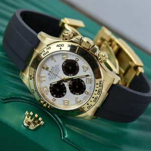 Đồng Hồ Rolex Daytona 116519 Mặt Trắng Chế Tác Bọc Vàng Thật Nhà Máy Clean 40mm (2)