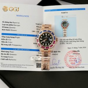 Đồng Hồ Rolex GMT-Master II 126755 SARU Chế Tác Bọc Vàng Hồng Cao Cấp 41mm (2)