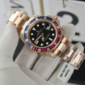 Đồng Hồ Rolex GMT-Master II 126755 SARU Chế Tác Bọc Vàng Hồng Cao Cấp 41mm (2)