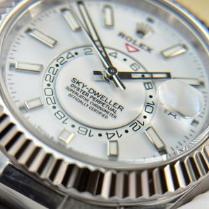 Đồng Hồ Rolex Sky-Dweller Mặt Trắng Replica 11 Tuỳ Chỉnh Trọng Lượng 192 Grams Xưởng ZF 42mm (2)