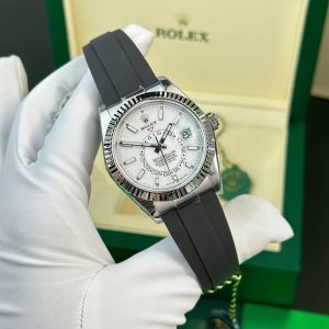 Đồng Hồ Rolex Sky-Dweller Mặt Trắng Replica 11 Tuỳ Chỉnh Trọng Lượng 192 Grams Xưởng ZF 42mm (2)