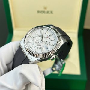 Đồng Hồ Rolex Sky-Dweller Mặt Trắng Replica 11 Tuỳ Chỉnh Trọng Lượng 192 Grams Xưởng ZF 42mm (2)