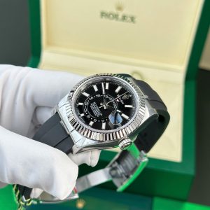 Đồng Hồ Rolex Sky-Dweller Replica 11 Mặt Đen Trọng Lượng 192 Grams Xưởng ZF 42mm (2)
