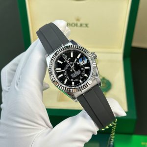 Đồng Hồ Rolex Sky-Dweller Replica 11 Mặt Đen Trọng Lượng 192 Grams Xưởng ZF 42mm (2)