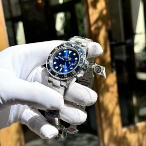 Đồng Hồ Rolex Submariner Mặt Xanh Blue Chế Tác Đính Moissanite + Sapphire Tổng Hợp 41mm (2)