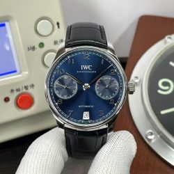 Đồng hồ IWC Portugieser Automatic 5007 Replica 11 Dây Da Mặt Xanh 42mm (6)