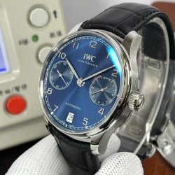 Đồng hồ IWC Portugieser Automatic 5007 Replica 11 Dây Da Mặt Xanh 42mm (6)