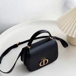 Túi Đeo Chéo Dior 30 Montaigne Avenue Top Handle Siêu Cấp Màu Đen 19x12x8cm (2)