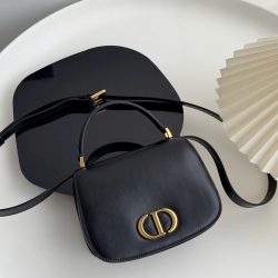 Túi Đeo Chéo Dior 30 Montaigne Avenue Top Handle Siêu Cấp Màu Đen 19x12x8cm (2)