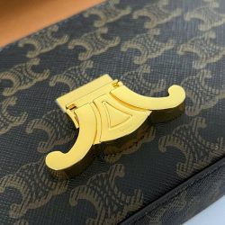 Túi Xách Celine Triomphe Siêu Cấp Chất Da Mịn Hoạ Tiết Monogram 20x12cm (2)