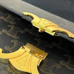 Túi Xách Celine Triomphe Siêu Cấp Chất Da Mịn Hoạ Tiết Monogram 20x12cm (2)