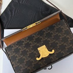 Túi Xách Celine Triomphe Siêu Cấp Chất Da Mịn Hoạ Tiết Monogram 20x12cm (2)