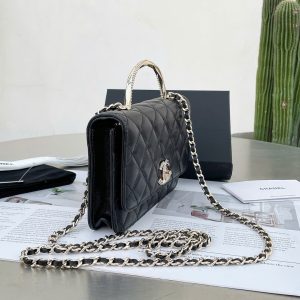 Túi Xách Chanel Woc 24K Siêu Cấp Chất Da Trơn Màu Đen 19x12cm (2)