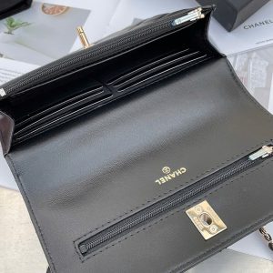 Túi Xách Chanel Woc 24K Siêu Cấp Chất Da Trơn Màu Đen 19x12cm (2)