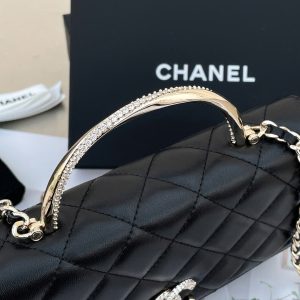 Túi Xách Chanel Woc 24K Siêu Cấp Chất Da Trơn Màu Đen 19x12cm (2)