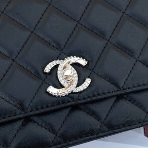 Túi Xách Chanel Woc 24K Siêu Cấp Chất Da Trơn Màu Đen 19x12cm (2)
