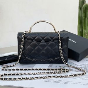 Túi Xách Chanel Woc 24K Siêu Cấp Chất Da Trơn Màu Đen 19x12cm (2)