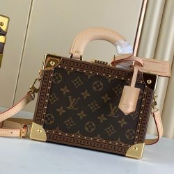 Túi Xách Dáng Cốp Louis Vuitton Siêu Cấp LV Valisette Tresor Hoạ Tiết Monogram 22.5x14.5x11 (8)
