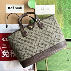 Túi Xách Gucci Ophidia Medium Tote Siêu Cấp Nữ Màu Nâu Hoạ Tiết Monogram 31 (2)